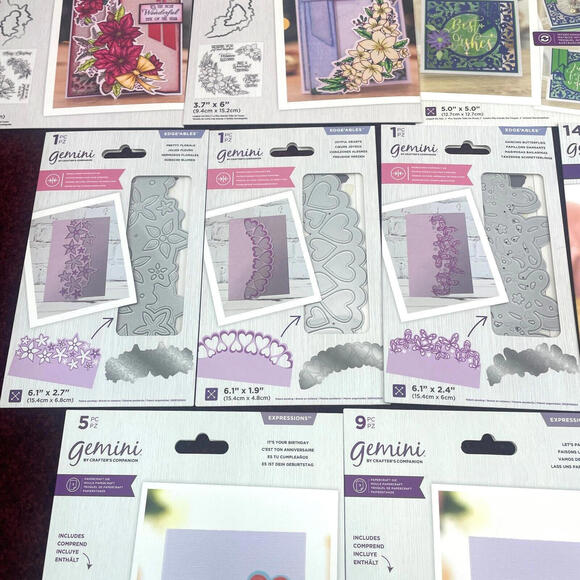 Lot 17 Crafters Companion Gemini Dies Stamp Papercraft Birthday Flower Christmas - Picture 7 of 9